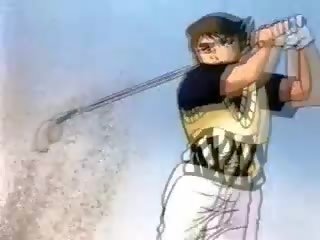 Anime querida bateu canino estilo em o golf campo