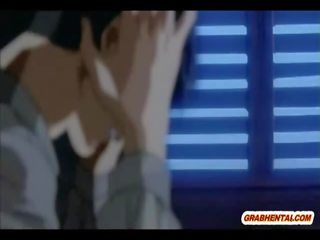 Binding japansk ludder anime blir voks og marvelous poked