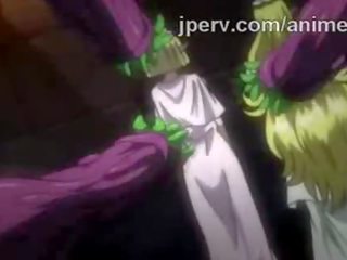 Sensational elf princezná skrutkované podľa bunch na tentacles v hentai klip