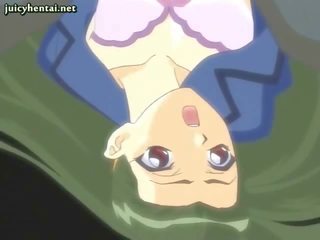 Anime enjoys shaft sitting on top