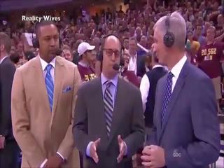 Lebron James accidentally movies member on TV