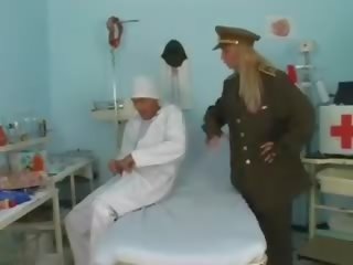 Military young sweetheart comes on a gyno exam